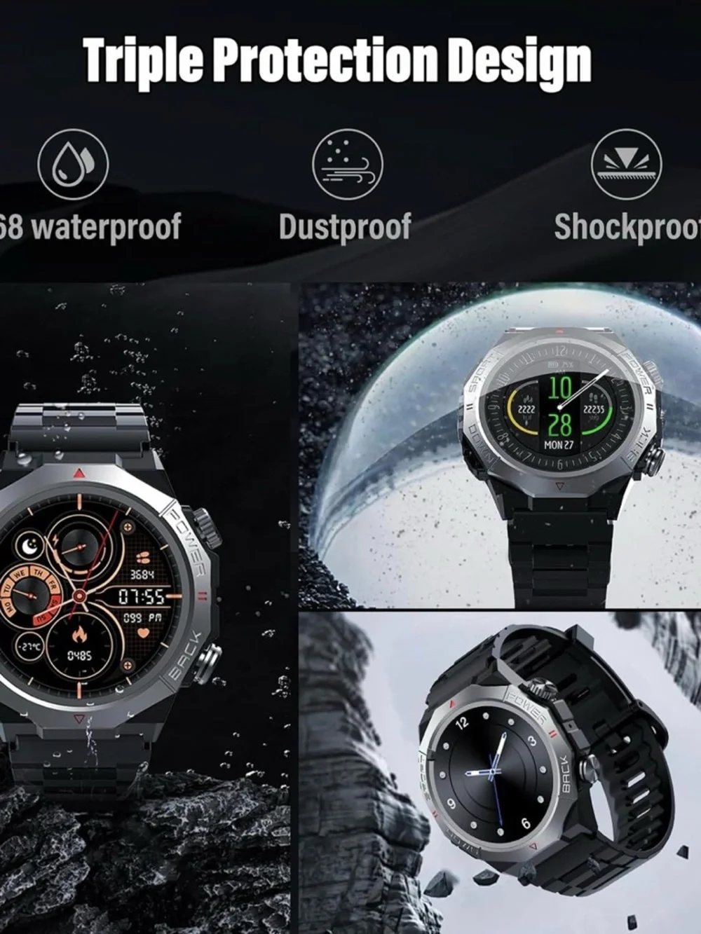 Military Smart Watch for Men Answer/Make Calls 1.39